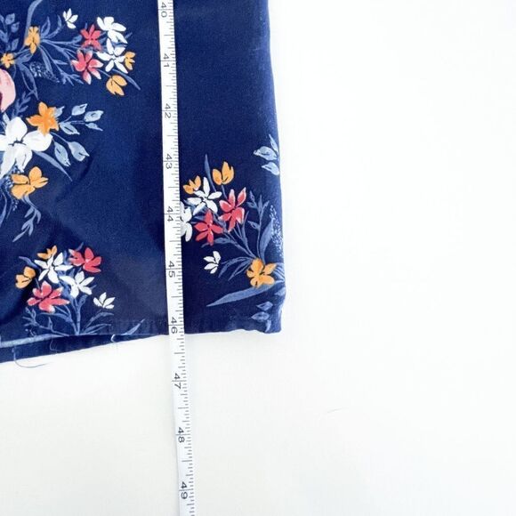 Pink Rose Womens Romper Jumpsuit Sleeveless Floral Print Navy Blue Large - Picture 7 of 8